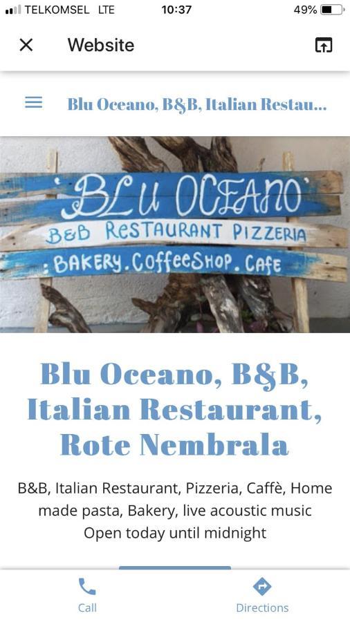 Blu oceano B&B, Italian restaurant Nembrala Exterior foto
